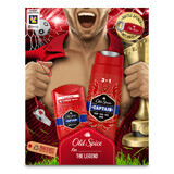 Old Spice Footballer Set, Deostick, Captain, 50 ml + 3-in-1 Duschgel, Captain, 250 ml + Flaschenöffner