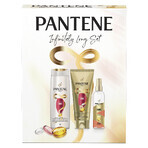 Pantene Infinite Box Set, Kräftigendes Shampoo, 400 ml + Kräftigendes Serum ohne Ausspülen, 200 ml + Volumenspray, 150 ml