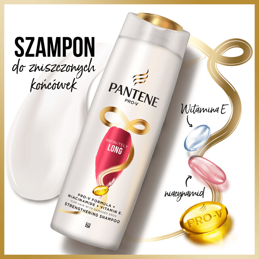 Pantene Infinite Box Set, Kräftigendes Shampoo, 400 ml + Kräftigendes Serum ohne Ausspülen, 200 ml + Volumenspray, 150 ml