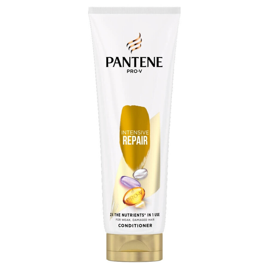 Pantene Intensive Repair Kit, Shampoo, 400 ml + Pflegespülung, 200 ml + Schutzöl, 100 ml + Haarampullen, 3 x 15 ml + Schminktasche