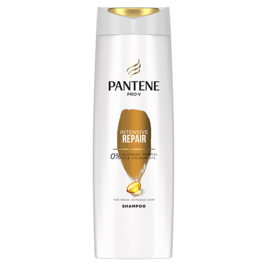 Pantene Intensive Repair Kit, Shampoo, 400 ml + Pflegespülung, 200 ml + Schutzöl, 100 ml + Haarampullen, 3 x 15 ml + Schminktasche