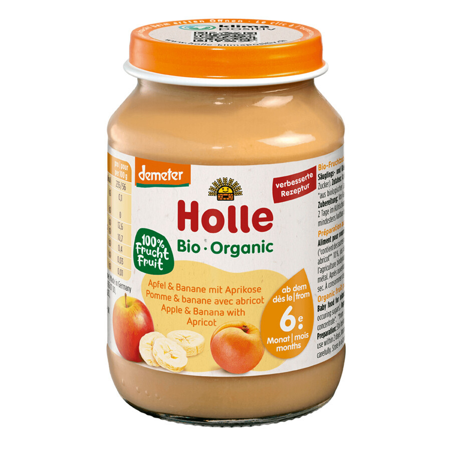 Holle dessert pomme avec banane et abricot BIO, après 6 mois, 190 g