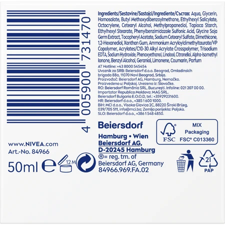 Nivea, Anti-Falten-Formungscreme 65+, Tagescreme, SPF 30, 50 ml