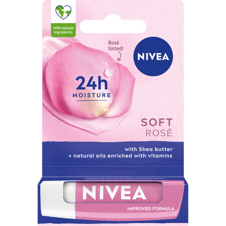 Nivea, Îngrijire buze Ruj, Soft Rose, 1 buc