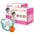 Set Composita Mama DHA, 2 x 30 capsule + 2 x 60 capsule DHA + Canpol, manechin, turcoaz, 0-6 luni, 1 gratuit