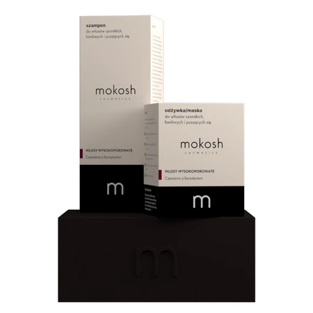 Mokosh, shampoo for rough, brittle and curly hair, cherries with amber, 200 ml
