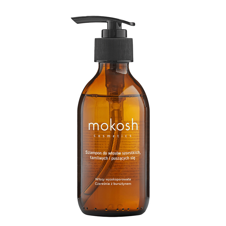 Mokosh, shampoo voor ruw, breekbaar en pluizig haar, kersen met amber, 200 ml