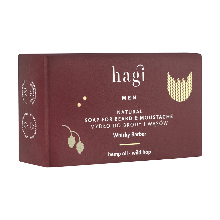 Hagi Whisky Barber, Bart- und Schnurrbartseife, 100 g