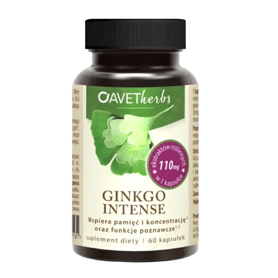 Avet Herbs Ginkgo Intense, 60 Kapseln