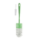 BabyOno bottle and teat brush with mini brush, green