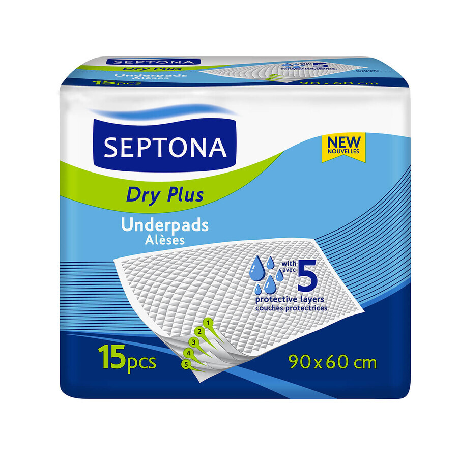 Septona Dry Plus, Hygiene-Pads, 90 x 60 cm, 15 Stück