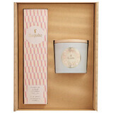 Flagolie Home Scented Christmas Set, Hygge Home Scent, Red Apple, Cinnamon, Vanilla, 100ml + Soy Candle, Apple Pie, 170g