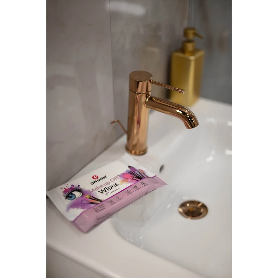 Opharm Make Up Off Wipes, Make-up-Entfernungstücher, 32 Stück