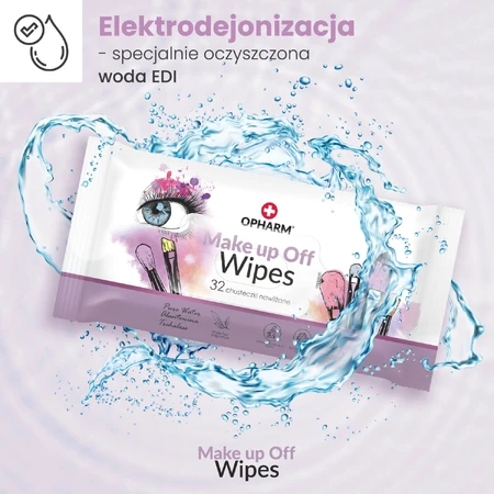 Opharm Make Up Off Wipes, Make-up-Entfernungstücher, 32 Stück