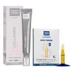 Set con MartiDerm Shots Collagen Lift, siero per il viso, 20 ml + Platinum Night Renew, booster notturno, 2 ml x 5 fiale