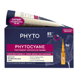 Phytocayne-Set, Haarausfallbehandlung für Frauen, Reaktionsampullen, 12 x 5 ml + Shampoo, 100 ml