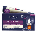 Phytocayne-Set, Haarausfallbehandlung für Frauen, progressive Ampullen, 12 x 5 ml + Shampoo, 100 ml