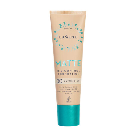 Lumene Matte, mattifying foundation, No. 00 Ultra Light, 30 ml