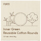 Inner Green wiederverwendbare Textil-Reinigungspads und Aufbewahrungsbeutel, 10 St&#252;ck, Purito