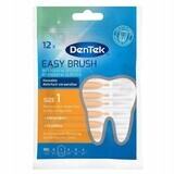 DenTek Easy Brush, perii interdentare, dimensiunea 1, 0.45 mm, 12 bucăți