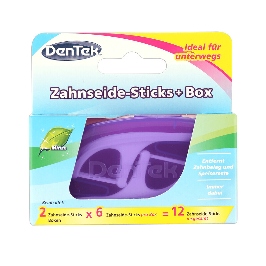 DenTek On-The-Go Zahnseide Zahnstocher, 12 Stück