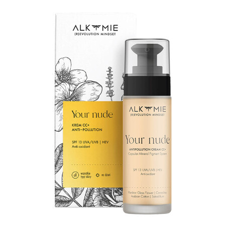 Alkmie Your Nude, crème CC+, 03 foncé, SPF 13, 30 ml