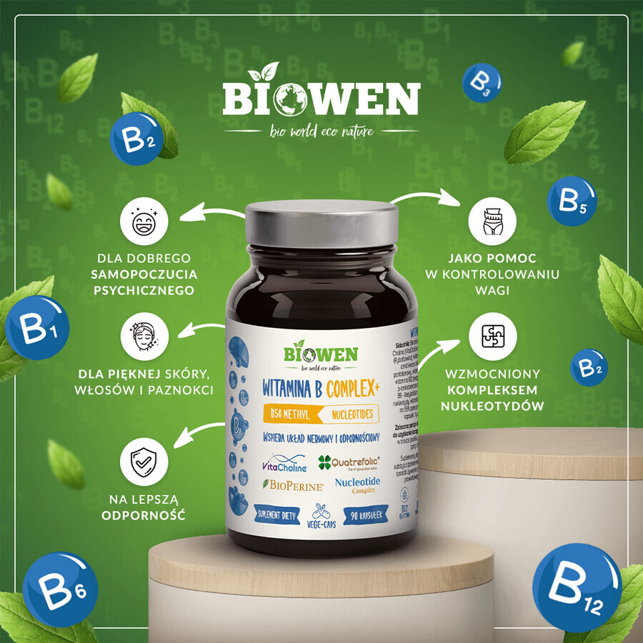 Biowen Vitamin B Complex+, 90 capsules