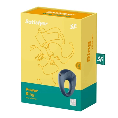 Satisfyer Power Ring, vibrating penis ring, navy blue