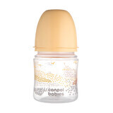 Canpol Babies EasyStart, anti-colique, biberon à large ouverture, Montagnes, beige, 35/242, dès la naissance, 120 ml