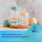 Canpol Babies EasyStart, anti-colique, biberon à large ouverture, Montagnes, vert, 35/242, dès la naissance, 120 ml