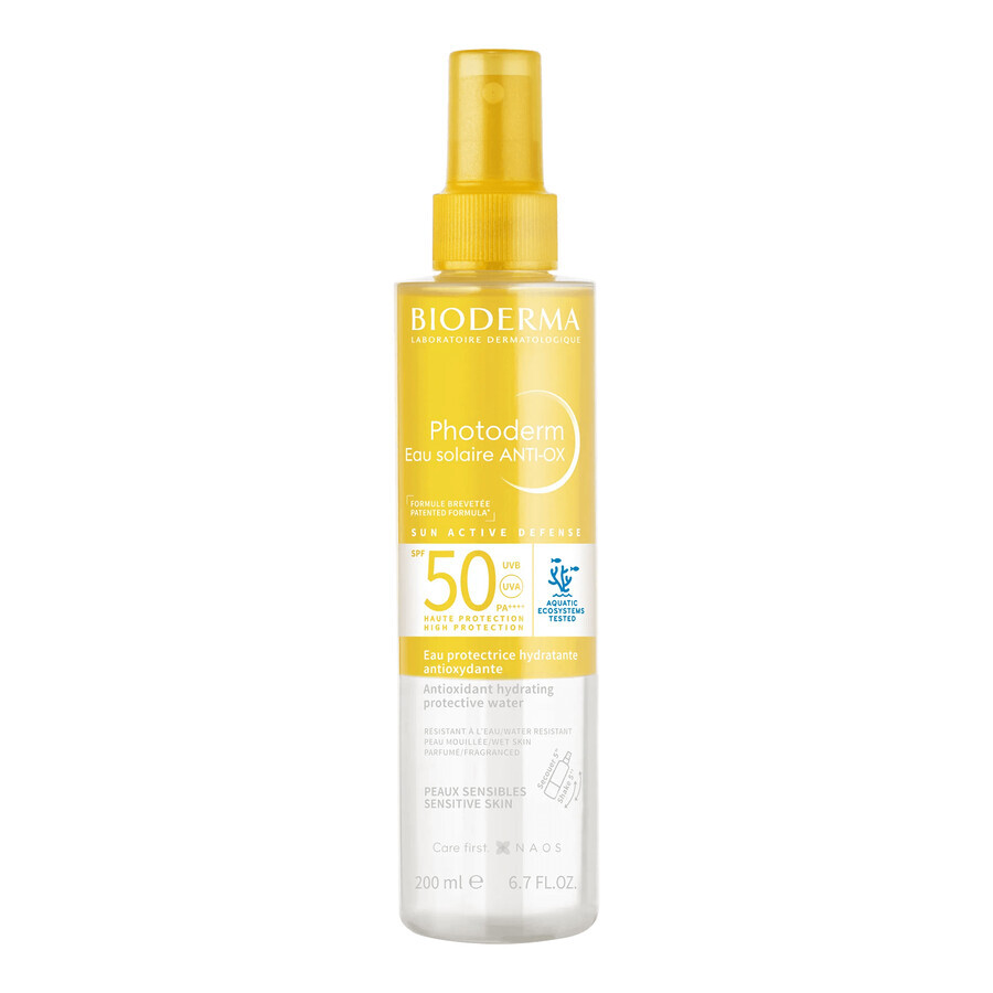 Bioderma Photoderm Eau Solaire Anti-Ox, antioxidatives biphasisches Schutzwasser, SPF 50+, 200 ml