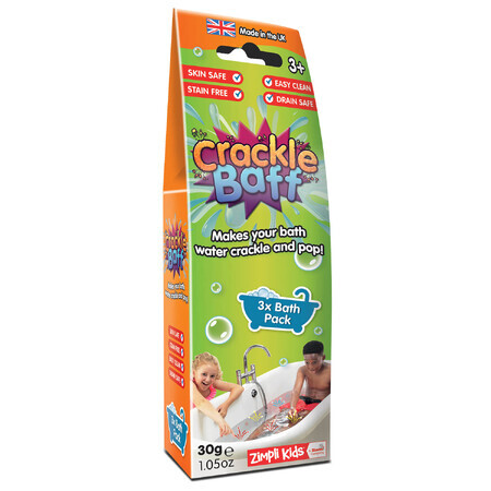 Zimpli Kids Crackle Baff Colour, praf de baie pentru împușcat, 3 culori, de la 3 ani, 300 g