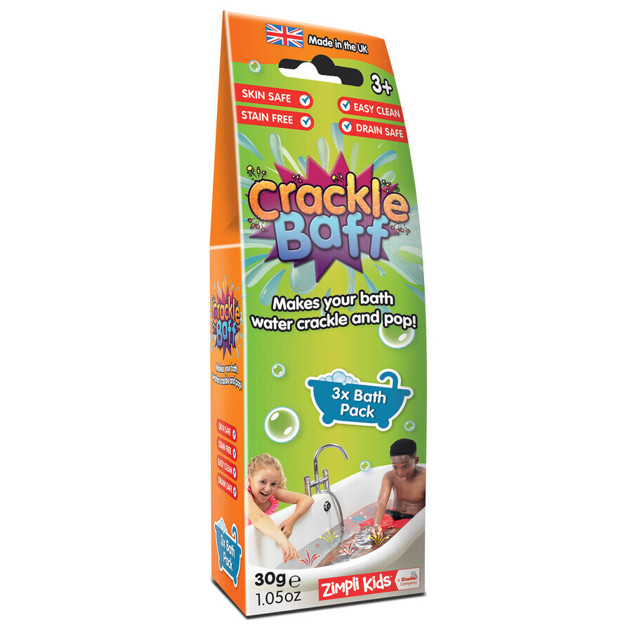 Zimpli Kids Crackle Baff Colour, praf de baie pentru împușcat, 3 culori, de la 3 ani, 300 g