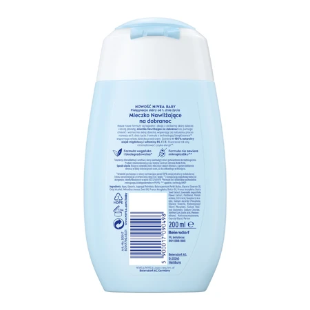 Nivea Baby, vochtinbrengende melk voor het slapen gaan, vanaf dag 1, 200 ml
