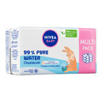 Nivea Baby 99% Pure Water, biologisch abbaubare Feuchttücher, 3 x 57 Stück