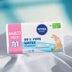 Nivea Baby 99% Pure Water, biologisch abbaubare Feuchttücher, 3 x 57 Stück