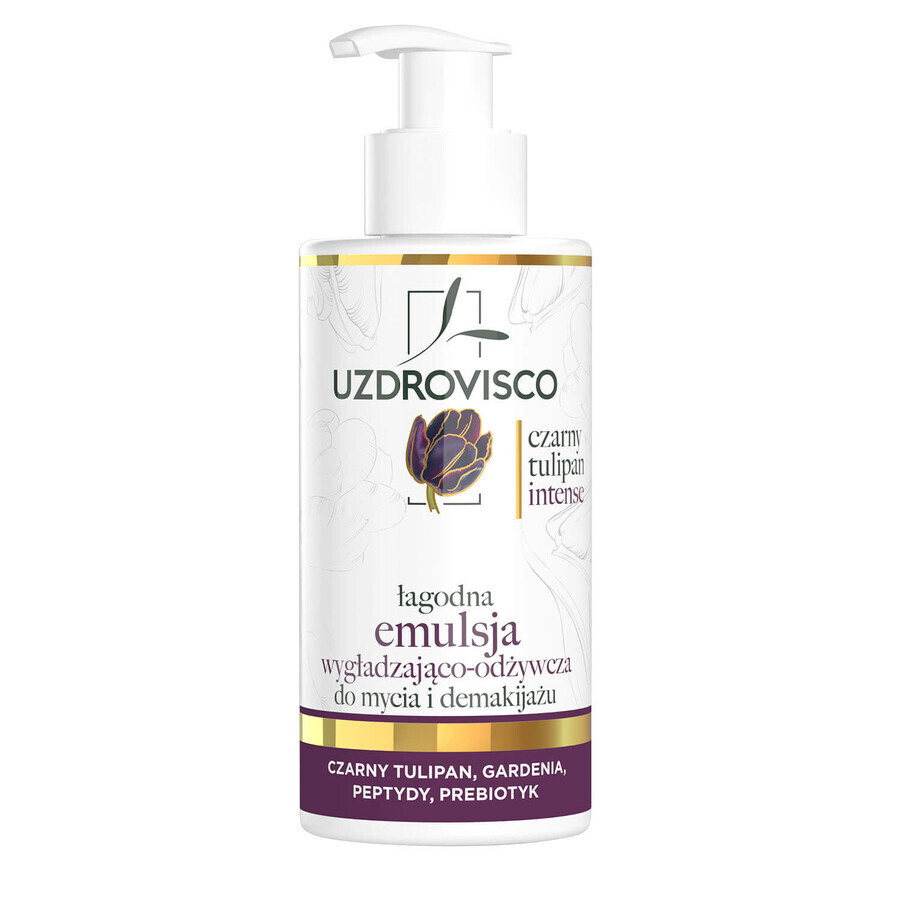 Uzdrovisco Black Tulip, émulsion nettoyante et démaquillante pour le visage, 150 ml