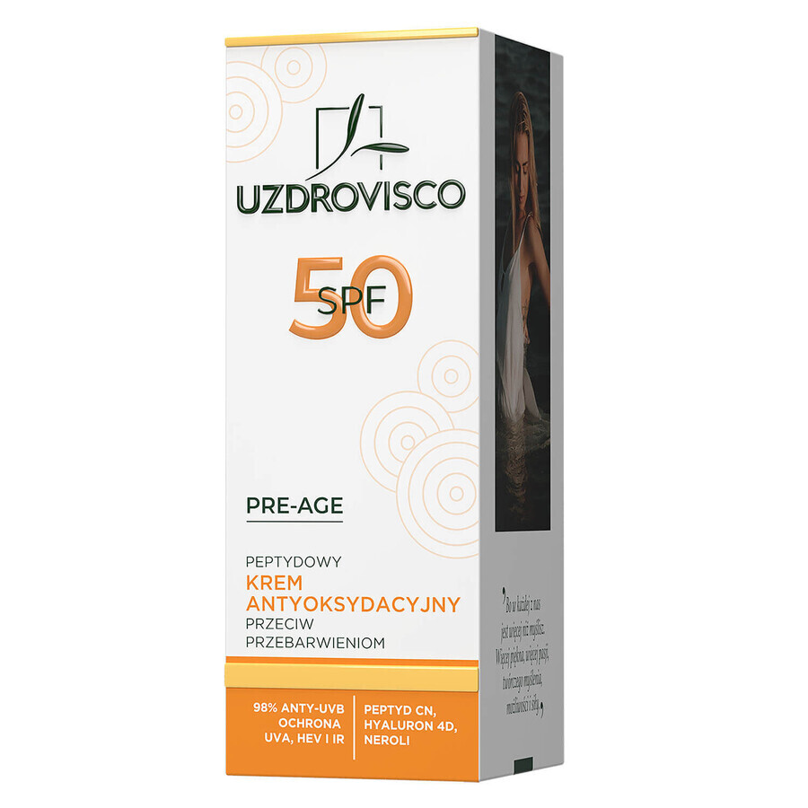 Uzdrovisco Pre-Age, antioxidative Creme gegen Hyperpigmentierung, SPF 50, 50 ml