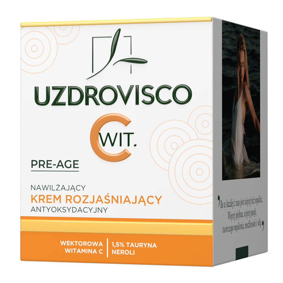 Uzdrovisco Pre-Age, crema iluminadora hidratante, 50 ml