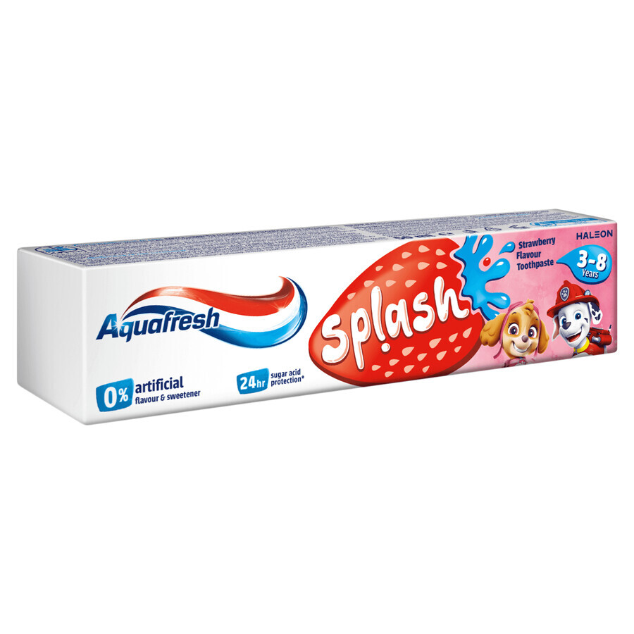 Aquafresh Splash Kids, tandpasta voor kinderen van 3-8 jaar, aardbei, 50 ml