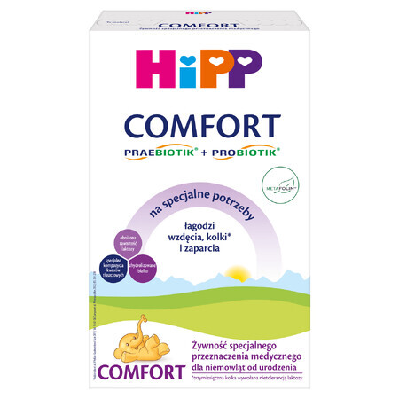 HiPP Comfort, para flatulencias, cólicos y estreñimiento, desde el nacimiento, 300 g