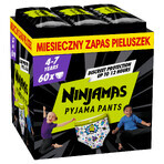 Pampers Ninjamas Pyjama-Hose, Windeln für Jungen, 4-7 Jahre, 17-30 kg, 60 Stück