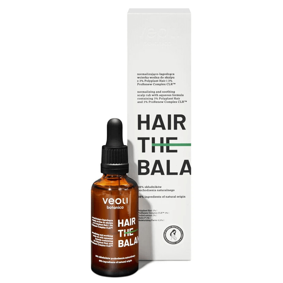 Veoli Botanica Hair The Balance, eau de massage normalisante et apaisante pour le cuir chevelu, 50 ml