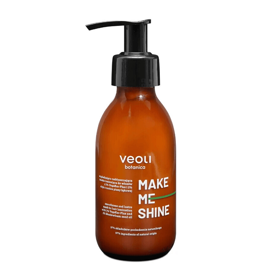 Veoli Botanica Make Me Shine, maschera laminante lisciante e idratante per capelli, 140 ml