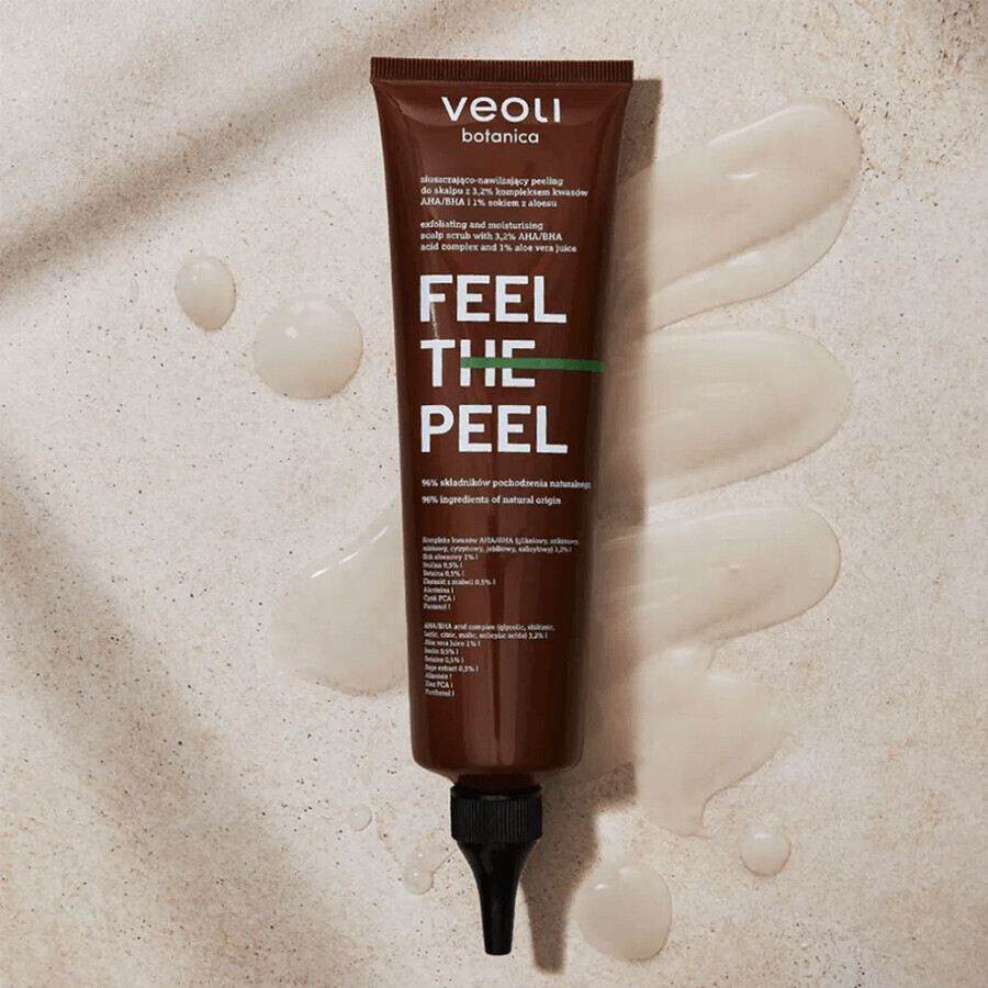 Veoli Botanica Feel The Peel, scrub en hydraterende hoofdhuid, 150 ml