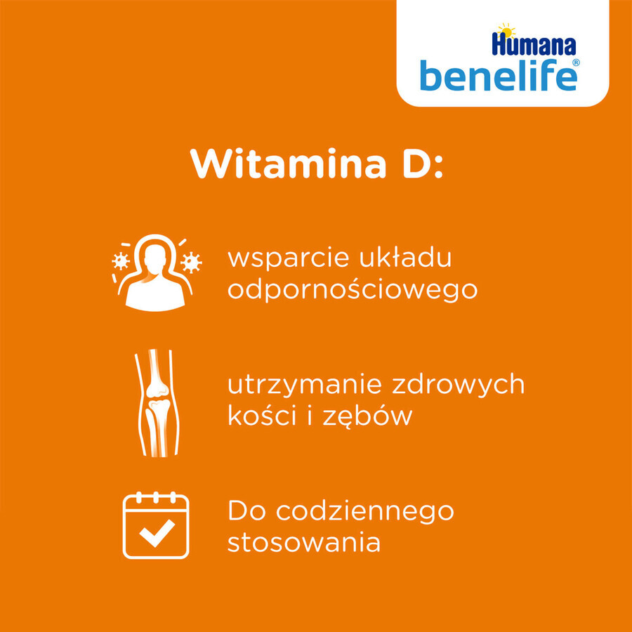 Humana ProBalance 2 set, leche de seguimiento, después de 6 meses, 2 x 750 g + Benelife Vitamina D3, 5,5 ml gratis