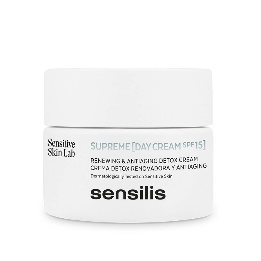 Sensilis Supreme Set, Tagescreme, SPF15, 50 ml + Augencreme, 25 ml + Kosmetiktasche gratis