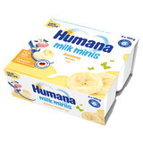 Humana Milk Minis Desert cu iaurt cu aromă de banane, după 6 luni, 4 x 100 g