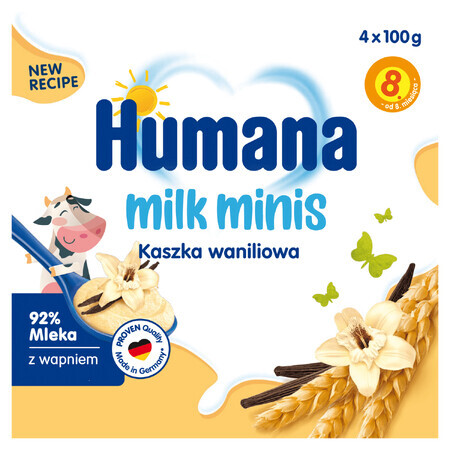 Humana Milch Minis Dessert, Vanillebrei, nach 8 Monaten, 4 x 100 g