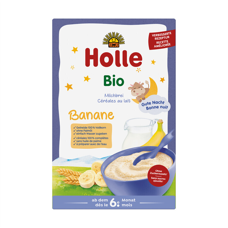 Holle Milch-Bananen-Brei Bio, Vollkorn, nach 6 Monaten, 250 g